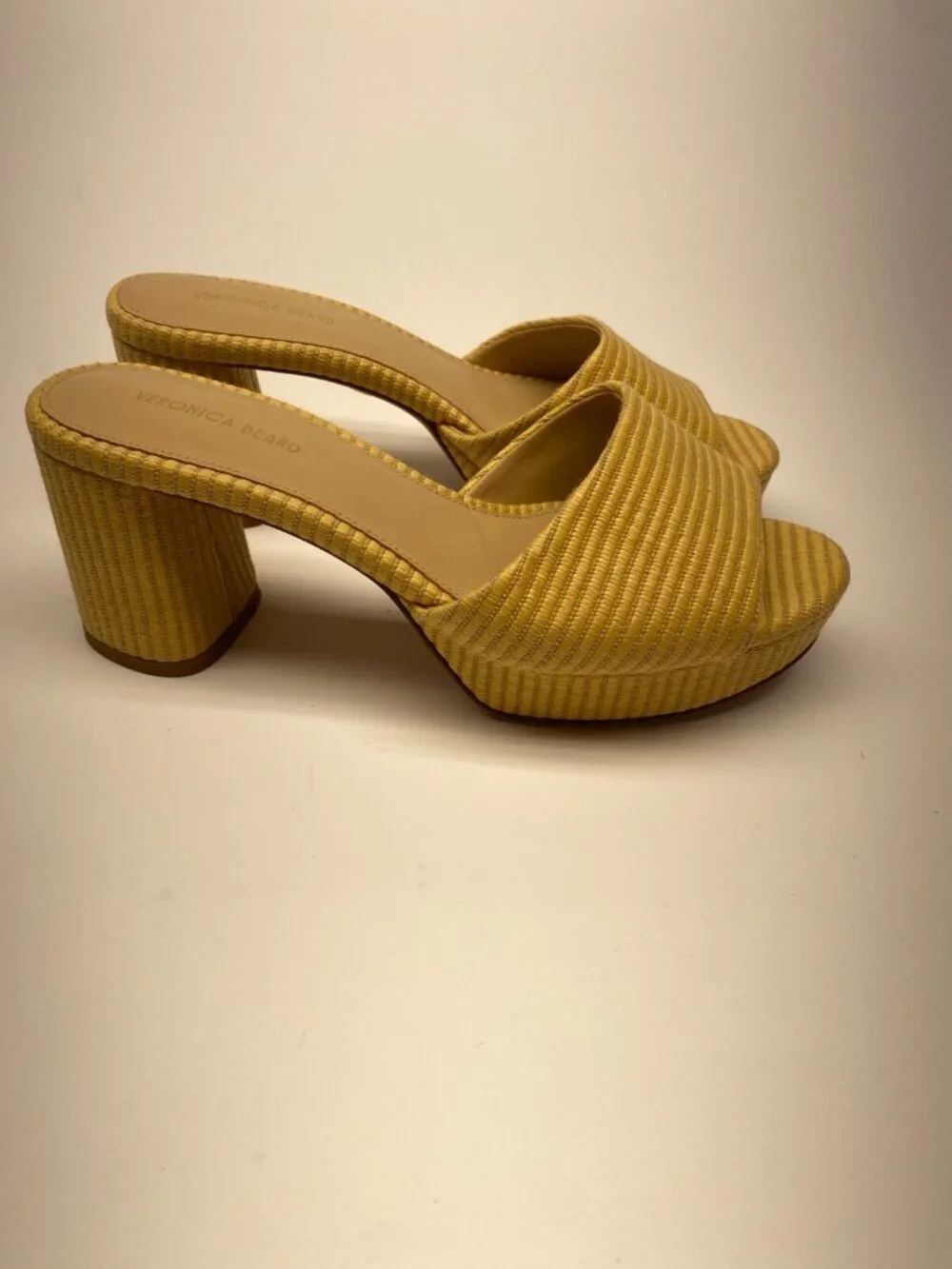 Veronica Beard Womens Dali Raffia Natural Platform Sandal Sz  8